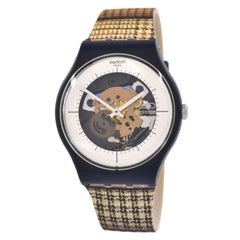 Swatch Men's Watch - Watch My Fabric Swiss Quartz Blue Case Rubber Strap | SUON129