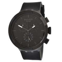 Swatch Unisex Watch - Big Bold Chrono Checkpoint Black Silicone Strap | SB02B400