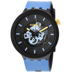 Swatch Unisex Watch - Monthly Drops Travel By Day Quartz Silicone Strap | SB03B108