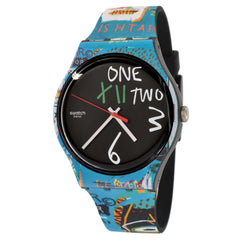 Swatch Unisex Watch - Swatch Art Journey Ishtar Black Dial Silicone Strap | SUOZ356