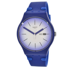 Swatch Unisex Watch - The September Violet Verbena Quartz Silicone Strap | SUON716