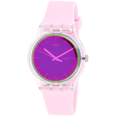 Swatch Unisex Watch - Transformation Polarose Pink Silicone Strap Quartz | SUOK710