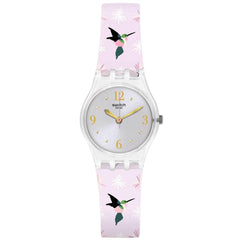 Swatch Women's Strap Watch - Brit-In Envole Moi Swiss Quartz Pink Silicone | LK376