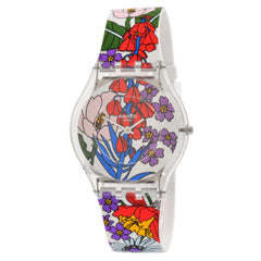 Swatch Women's Watch - Monthly Drops Botanical Paradise Silicone Strap | SS08K110