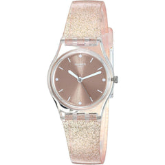 Swatch Women's Watch - Pinkindescent Too Quartz Rose Gold Tone Dial Strap | LK354D