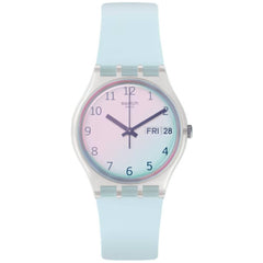 Swatch Women's Watch - Transformation Ultraciel White Dial Silicone Strap | GE713