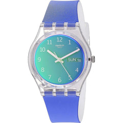 Swatch Women's Watch - Transformation Ultralavande Purple Dial Rubber Strap | GE718