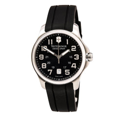 Swiss Army 241357 Men's Officer's Black Dial Black Rubber Strap Watch