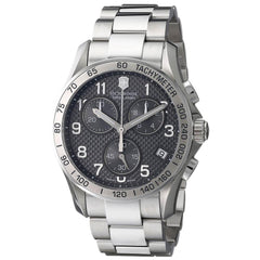 Swiss Army 241405 Men's Classic Grey Dial Steel Bracelet Chronograph Watch