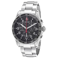 Swiss Army 241443 Men's Classic XLS Black Dial Steel Bracelet Chronograph Watch