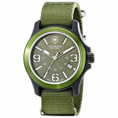 Swiss Army 241514 Men's Original Green Dial Green Nylon Strap Watch