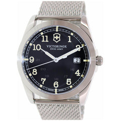 Swiss Army 241585 Men's Infantry Black  Dial Stainless Steel Mesh Bracelet Watch