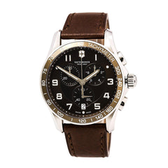 Swiss Army 241653 Men's Chrono Classic Brown Dial Brown Leather Strap Watch