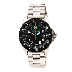 Swiss Army 241675 Men's Maverick Sport Black Dial Stainless Steel Bracelet Watch