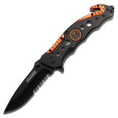 Tac-Force Folding Knife - Partially Serrated Steel Blade Spring Assisted | TF-723EM