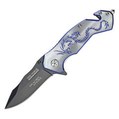 Tac-Force Folding Knife - Steel Blade Spring Assisted Aluminum Handle | TF-759GY