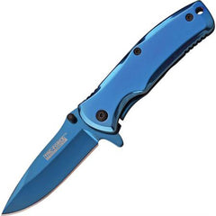 Tac-Force Pocket Knife - Blue Finish Steel Drop Point Blade Spring Assisted | TF-848BL