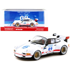 Tarmac Works 1/43 Scale Diecast Model Car - RWB Backdate #09 White Idlers 12 Hours