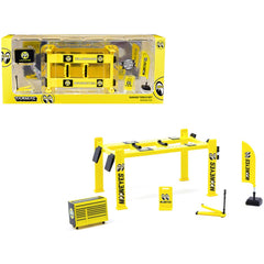 Tarmac Works Mooneyes Garage Tools Set - with Stickers for 1/64 Model, 5 Pieces