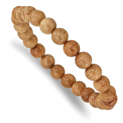 Taxus Chinesis Wood Bead Stretch Bracelet