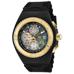 Technomarine Men's Chrono Watch - Cruise JellyFish Black MOP Dial Strap | TM-115353
