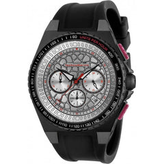 Technomarine Men's Chrono Watch - Technocell Silver Tone Dial Black Strap | TM-318072