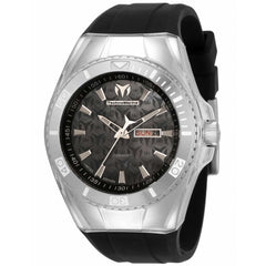Technomarine Men's Quartz Watch - Cruise Monogram Black Dial Rubber Strap | TM-115372