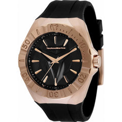 Technomarine Men's Quartz Watch - Cruise Rose Gold Case Black Rubber Strap | TM-120009