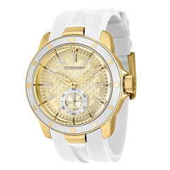 Technomarine Men's Quartz Watch - UF6 Champagne Dial White Silicone Strap | TM-621006