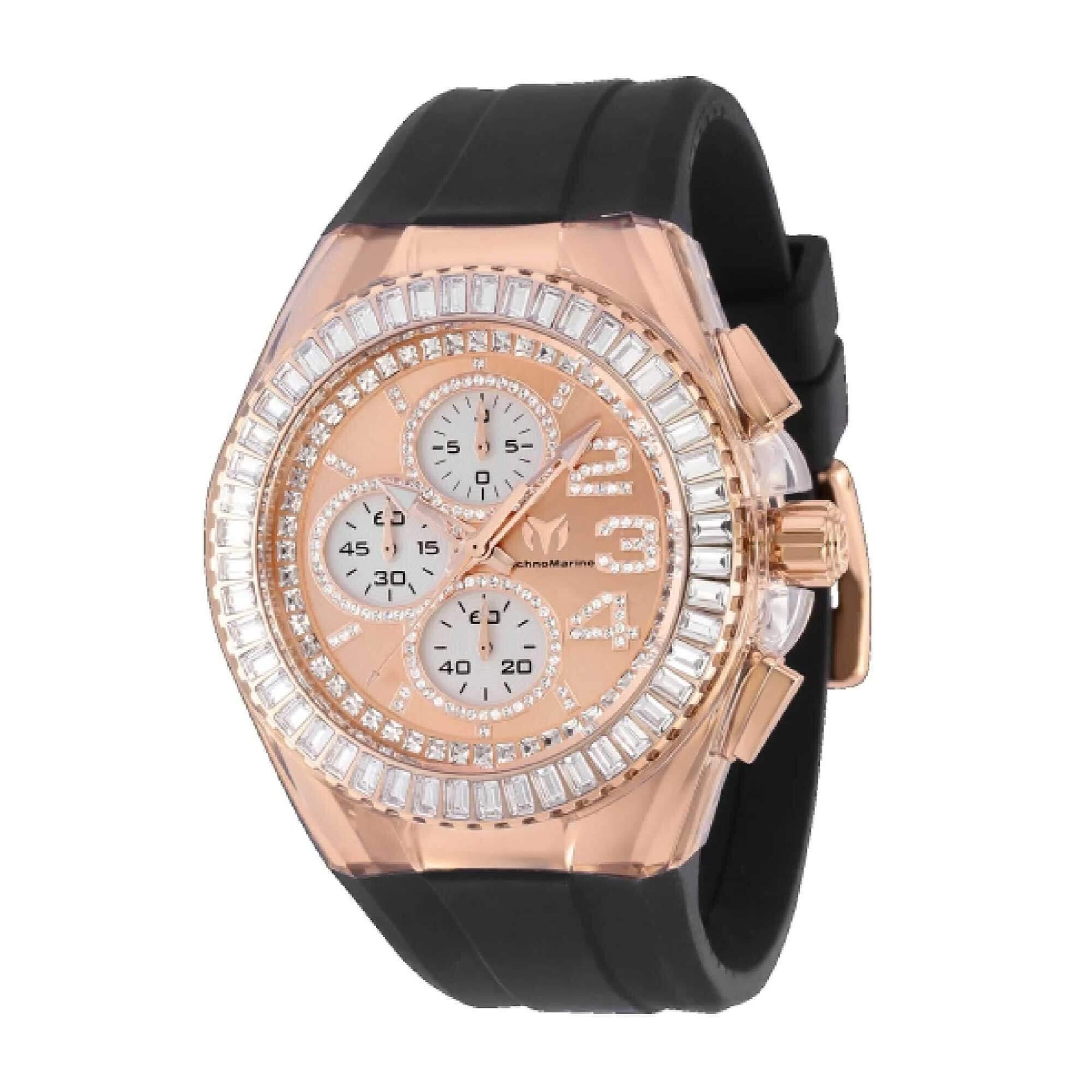 Technomarine Men's Watch Cruise Glitz Chrono Rose Gold and White Dia