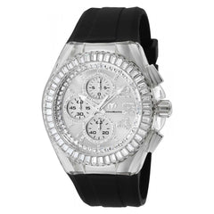 Technomarine Men's Watch - Cruise Glitz Quartz Silver Dial Rubber Strap | TM-121007