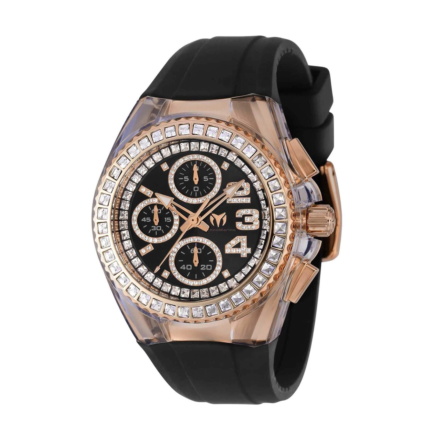 Technomarine Unisex Watch - Cruise Glitz Quartz Chrono Rose Steel 