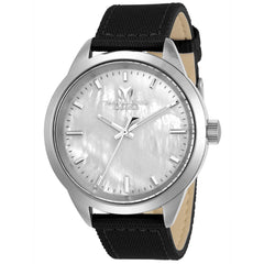 Technomarine Women's Quartz Watch - MoonSun White MOP Dial Black Strap | TM-820000