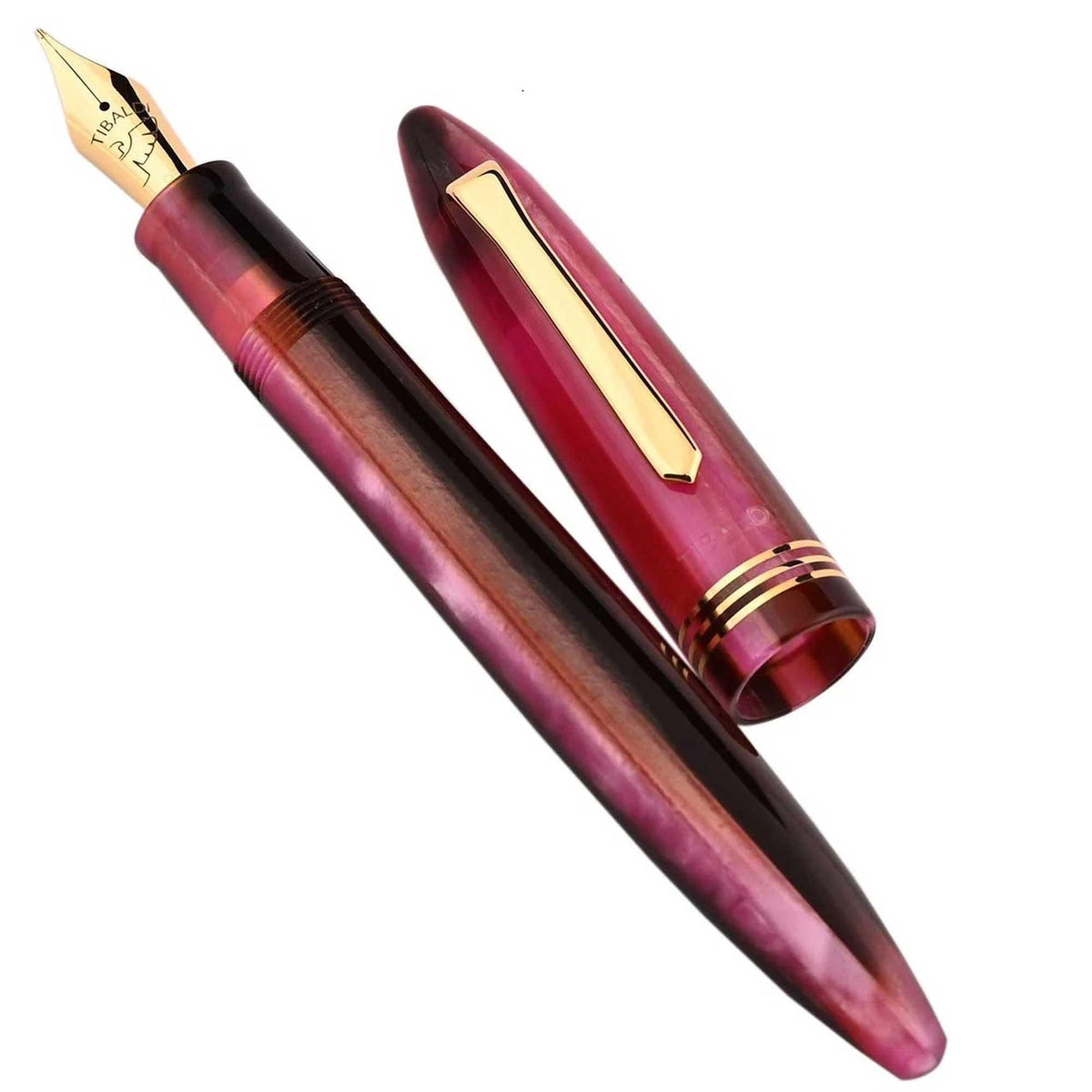 Tibaldi Fountain Pen Bononia Bora Bora with Palladium Trim