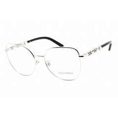 Tiffany Women's Eyeglasses - Clear Demo Lens Silver Metal Cat Eye Frame | 0TF1147 6001