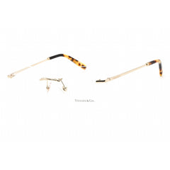 Tiffany Women's Eyeglasses - Clear Lens Pale Gold Metal Cat Eye Frame | 0TF1150 6154
