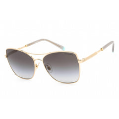 Tiffany Women's Sunglasses - Full Rim Gold Metal Rectangular Frame | 0TF3084 60023C