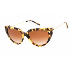 Tiffany Women's Sunglasses - Full Rim Yellow Havana Plastic Cat Eye | 0TF4195 80643B