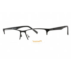 Timberland Men's Eyeglasses - Half Rim Matte Black Metal Rectangular | TB1709 002