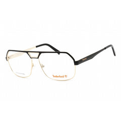 Timberland Men's Eyeglasses - Matte Black Aviator Metal Full-Rim Frame | TB1645 002