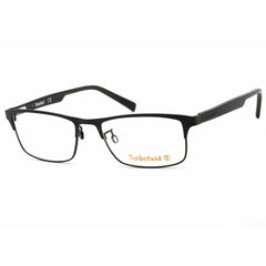 Timberland Men's Eyeglasses - Matte Black Rectangular Frame Clear Lens | TB1547 002