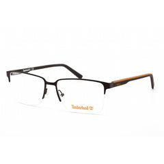 Timberland Men's Eyeglasses - Matte Dark Brown Rectangular Metal Frame | TB1653 049