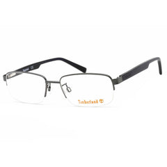 Timberland Men's Eyeglasses - Matte Gunmetal Half-Rim Rectangular Frame | TB1548 009