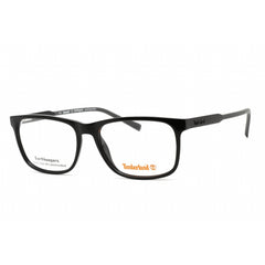 Timberland Men's Eyeglasses - Rectangular Shape Shiny Black Plastic Frame | TB1722 001