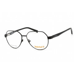 Timberland Men's Eyeglasses - Shiny Black Geometric Metal Full-Rim Frame | TB1734 001