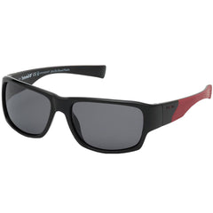 Timberland Men's Sunglasses - Shiny Black Frame Smoke Plastic Lens | TB9203 5901D