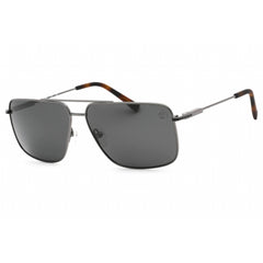Timberland Men's Sunglasses - Shiny Dark Nickeltin Metal Aviator Frame | TB9292 06D