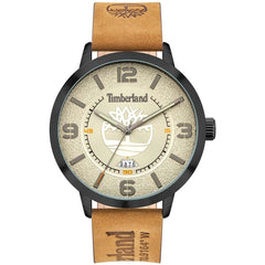 Timberland Men's Watch - Date Black Case Light Brown Leather Strap | TDWGB2091003
