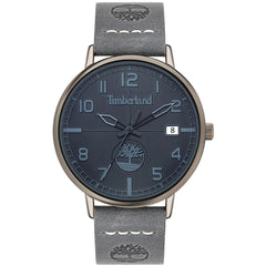 Timberland Men's Watch - Date SS Case Navy Blue Dial Grey Leather Strap | TDWGB2091603