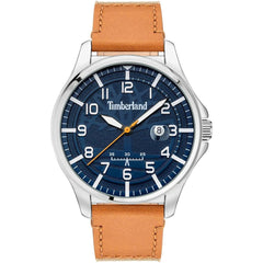 Timberland Men's Watch - Stainless Steel Case Blue Dial Leather Strap | TDWGB2091802